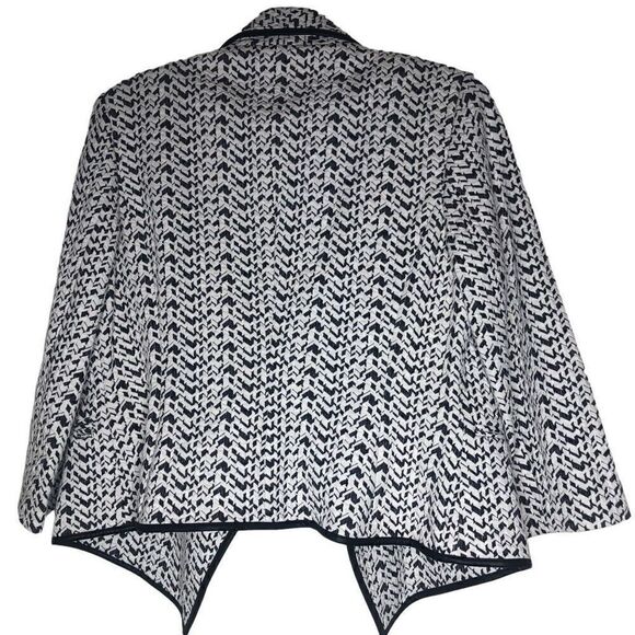 Calvin Klein White & Black Woven Open Front Jacket Career, Normcore,  Academia - Picture 2 of 11